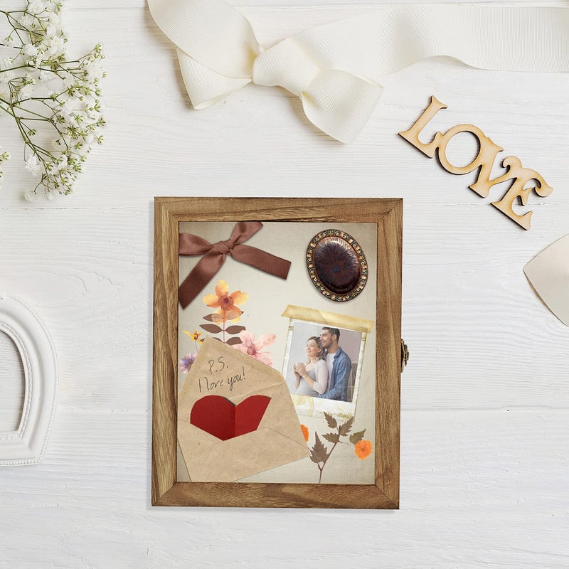 TJMOREE TJ.MOREE Shadow Box Frame 8 x 10 Shadowbox Display Case Picture Frame with Linen Back Memorabilia Bouquet Medals Military Photos Memory Box - Image 3